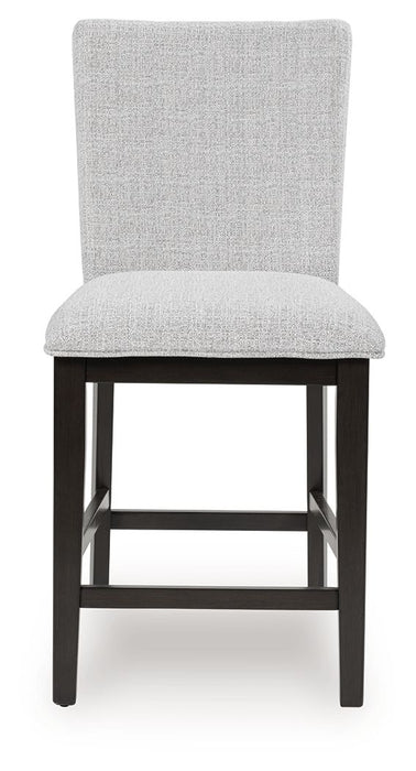Neymorton - Upholstered Barstool (Set of 2) - Dark Grayish Brown