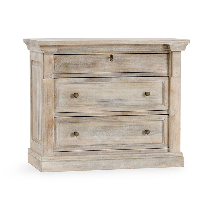 Adelaide - 3 Drawer Nightstand - Natural White Wash