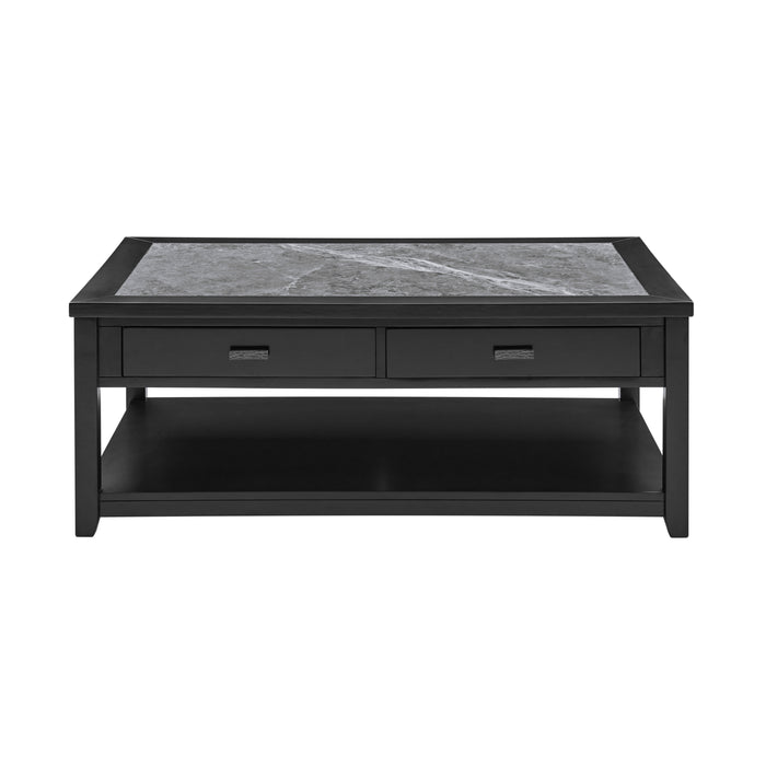 Garvine - Sintered Stone Coffee Table - Black