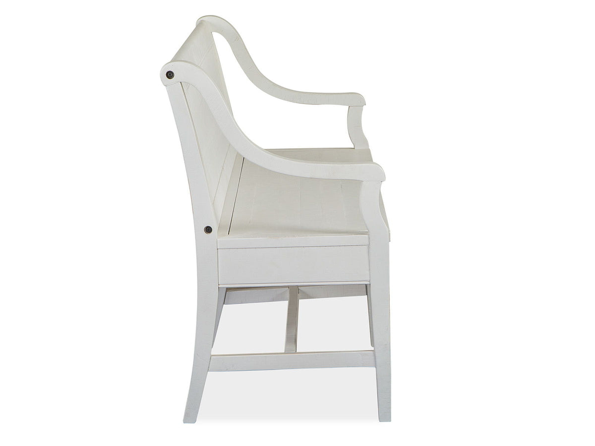 Heron Cove - Bench With Back - Chalk White
