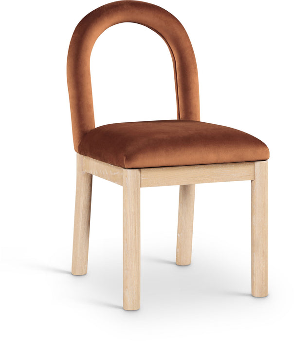 Conrad - Velvet Dining Chair With Natural Legs