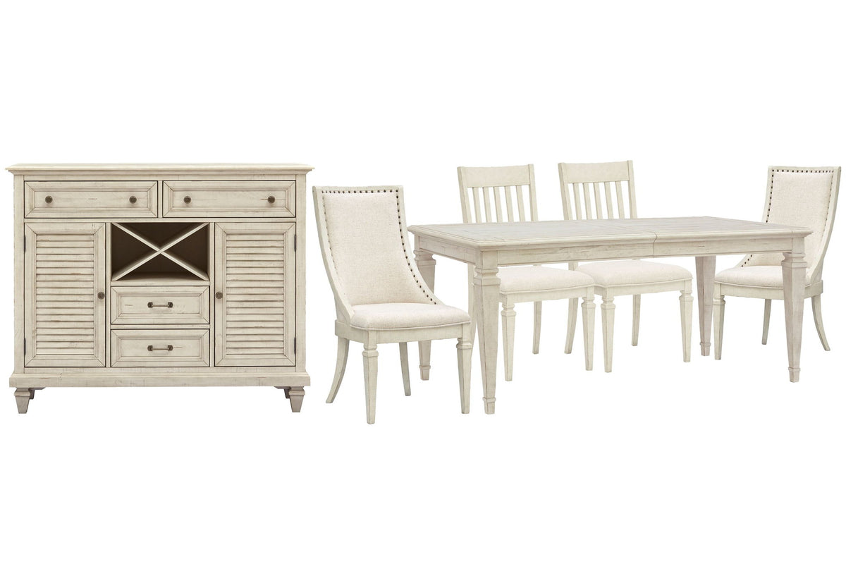 Newport - 6 Piece Extendable Rectangular Dining Table Set