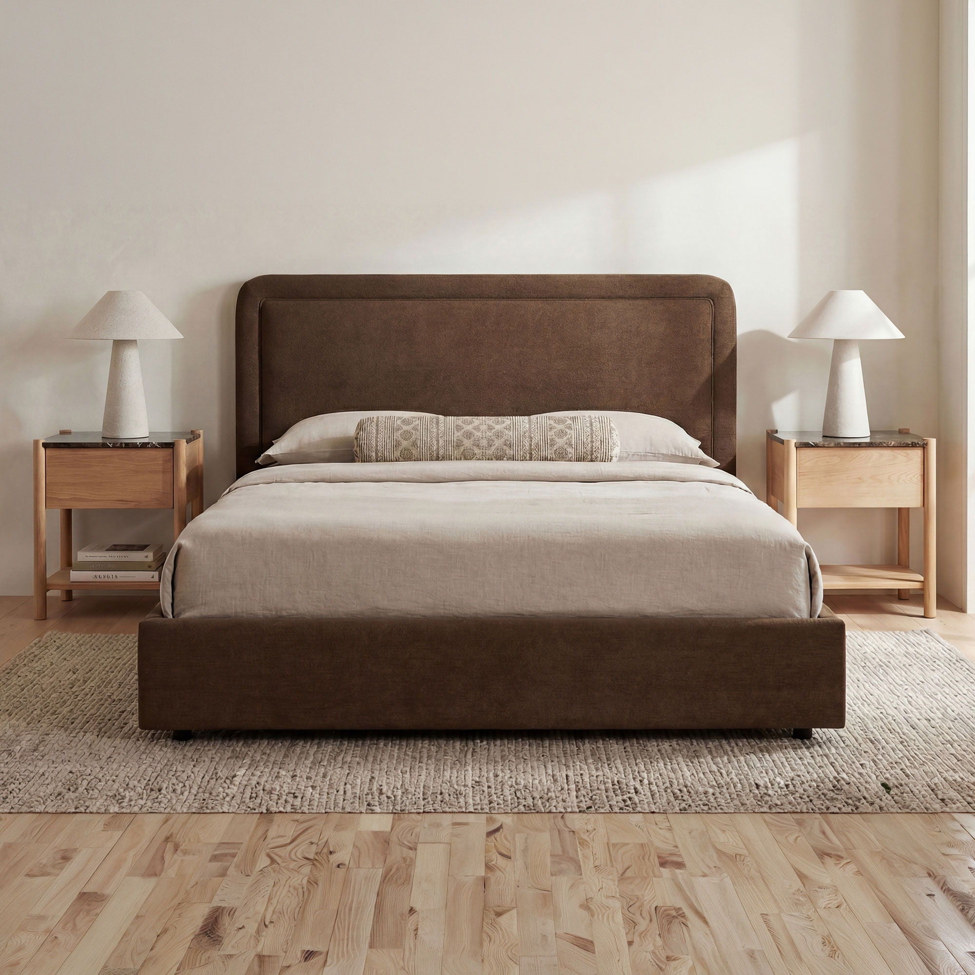 Simon - Queen Storage Bed - Brown