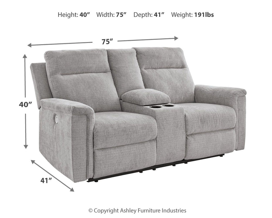 Barnsana - Dbl Power Reclining Loveseat With Console