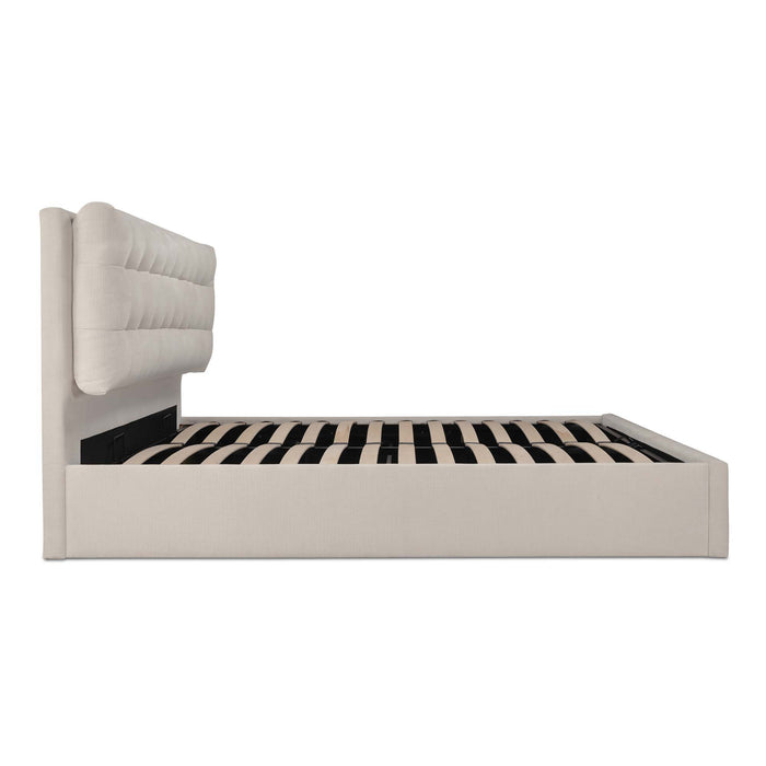 Sebastion - Queen Storage Bed - Cream