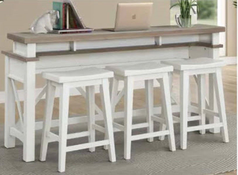 Americana Modern - Everywhere Console With 3 Stools - Cotton