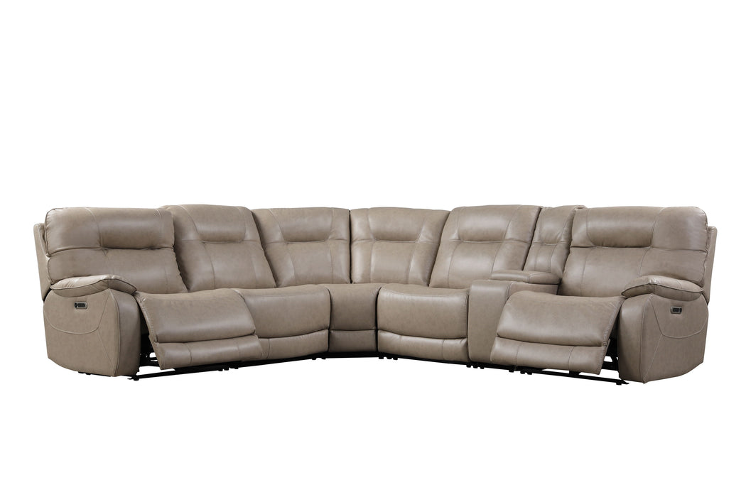 Axel - 6 Modular Piece Power Reclining Sectional with Power Headrests and Entertainment Console