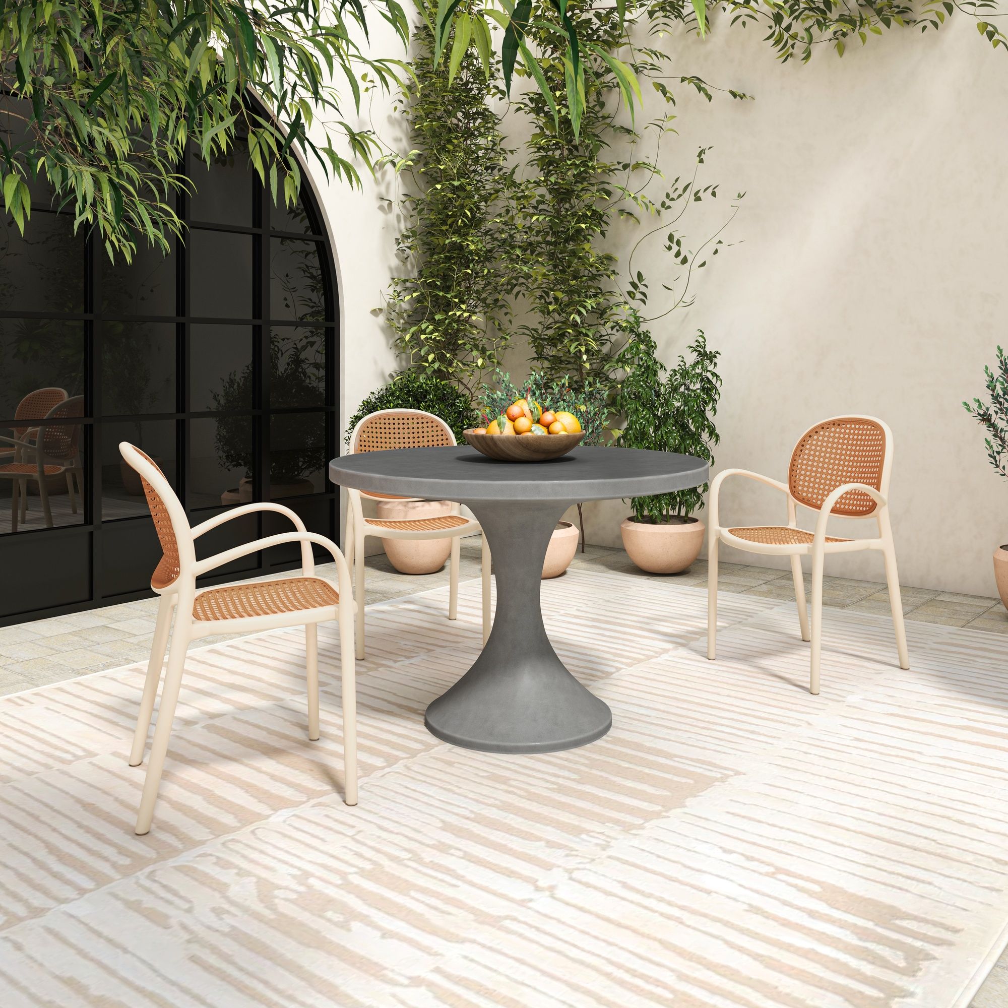 Isadora - Outdoor Dining Table - Dark Gray