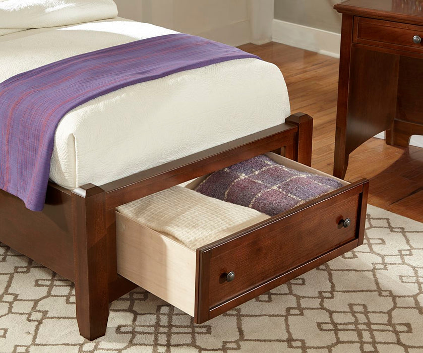 Bonanza - Twin Mansion Bed With Storage Footboard - Cherry