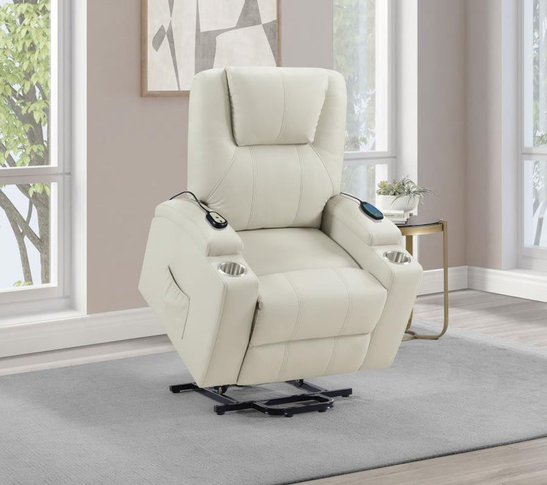 Armstrong - Upholstered Power Lift Massage Recliner