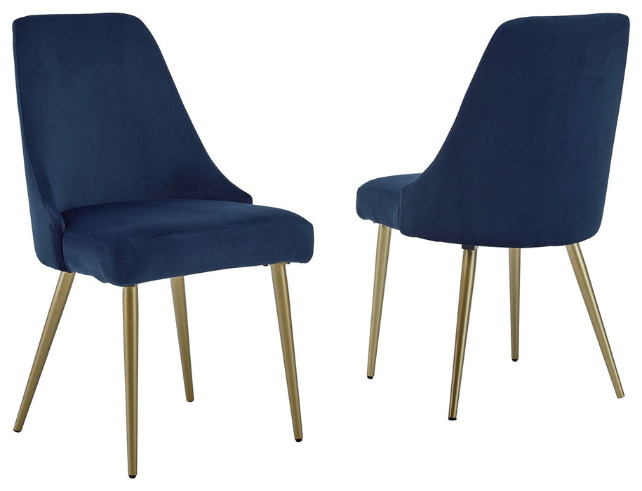 Wynora - Blue - Dining Uph Side Chair (Set of 2)