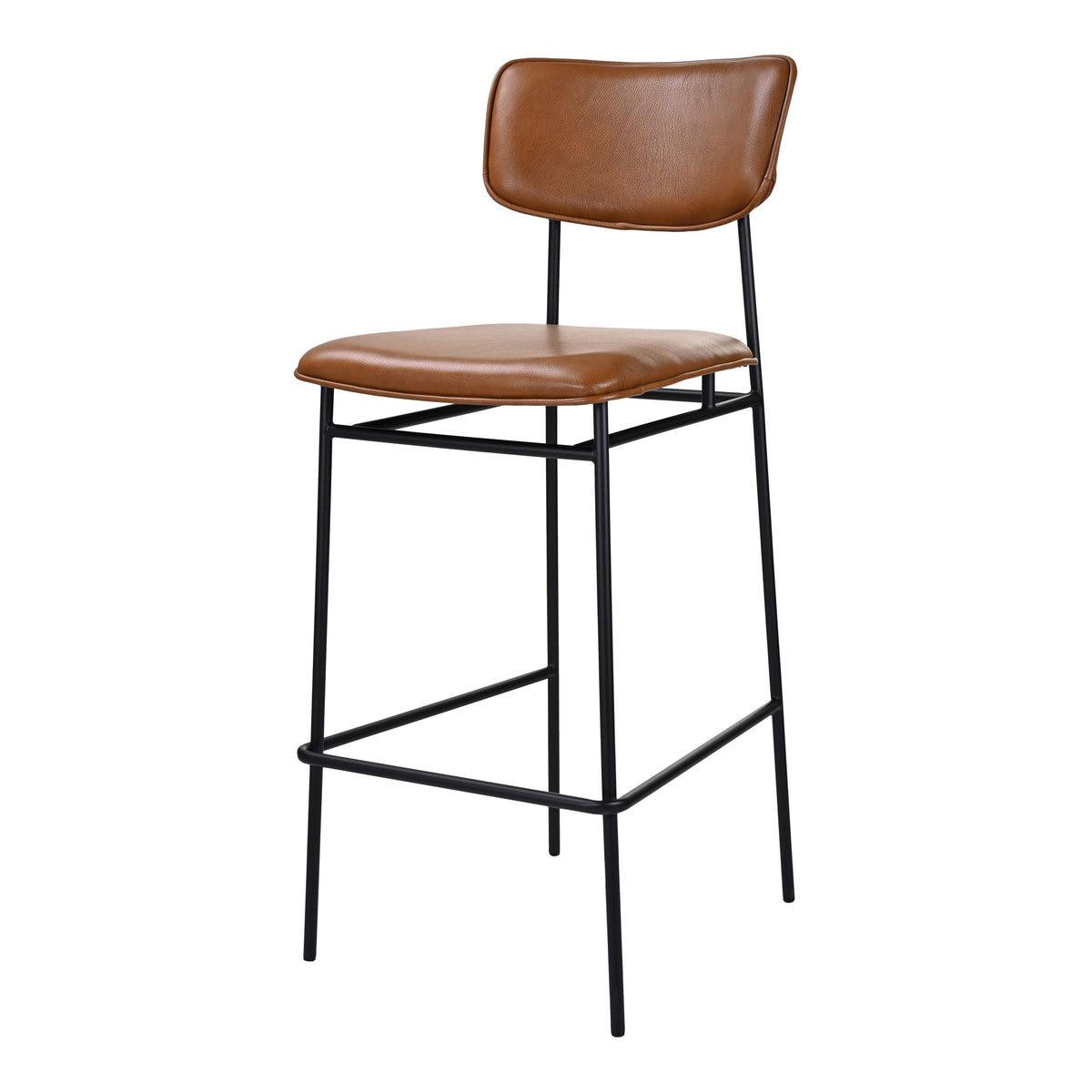 Sailor - Leather Bar Stool - Dark Brown