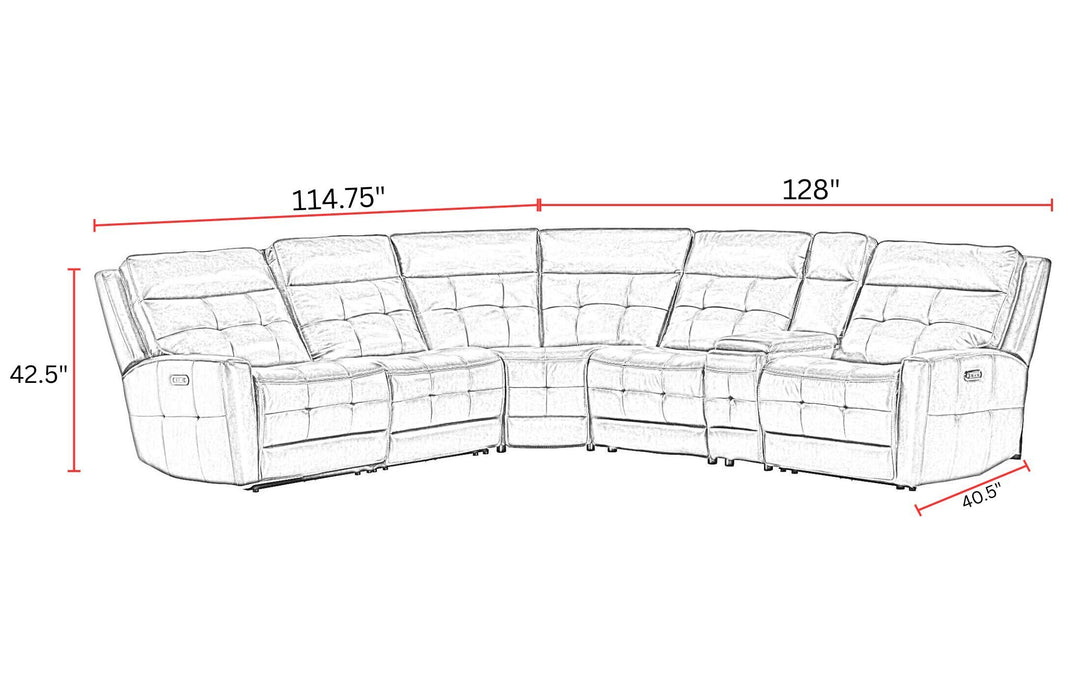 Canterbury - Zero Gravity Modular Power Reclining Sectional
