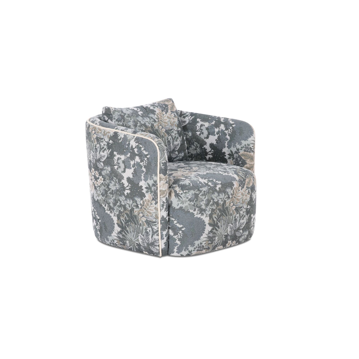 Cecil - Accent Chair Tapestry - Blue / Gray