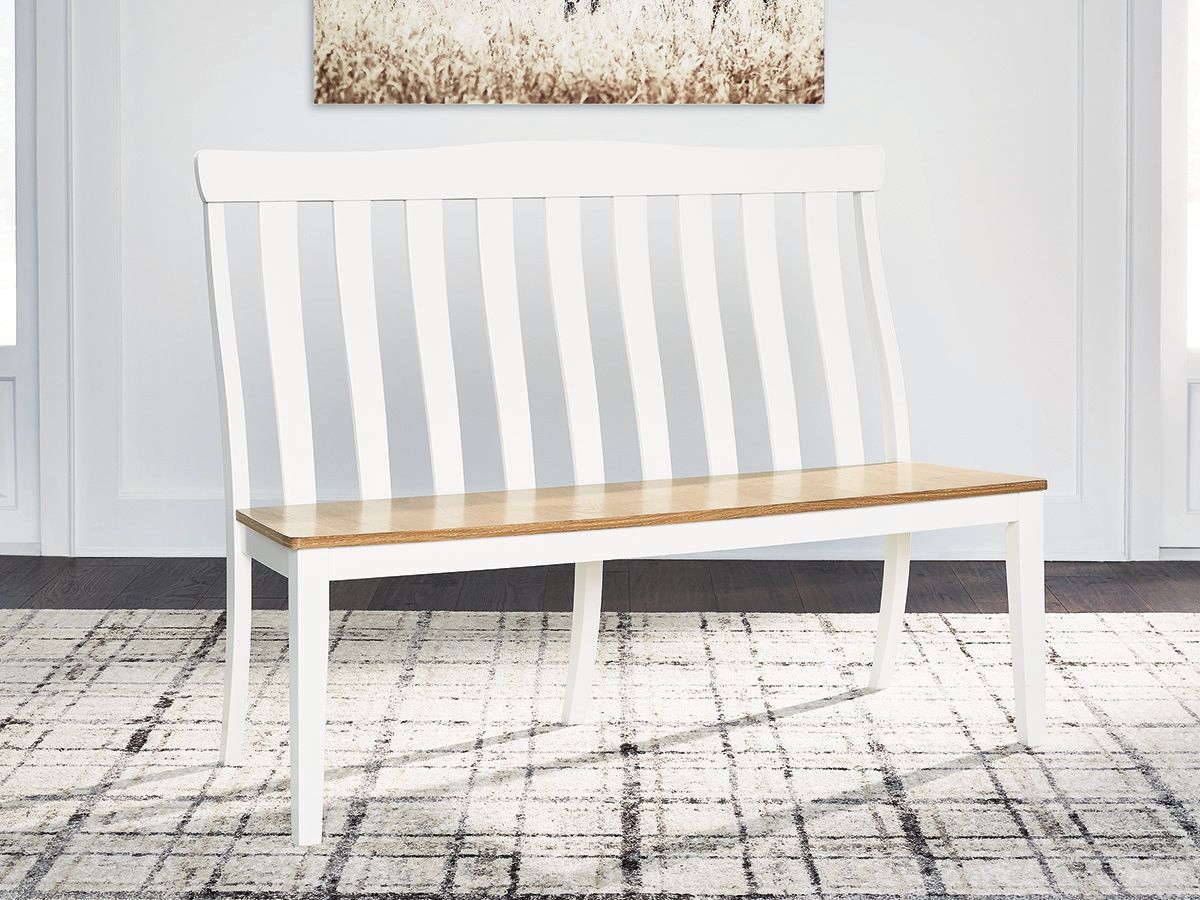 Ashbryn - Double Dining Chair - White / Natural