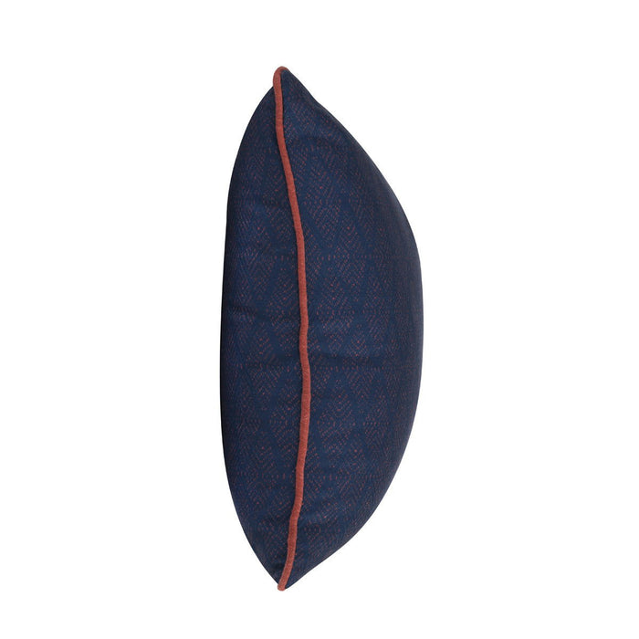 Terranea - Indoor/Outdoor Gulf Pillow - Dark Blue/Red
