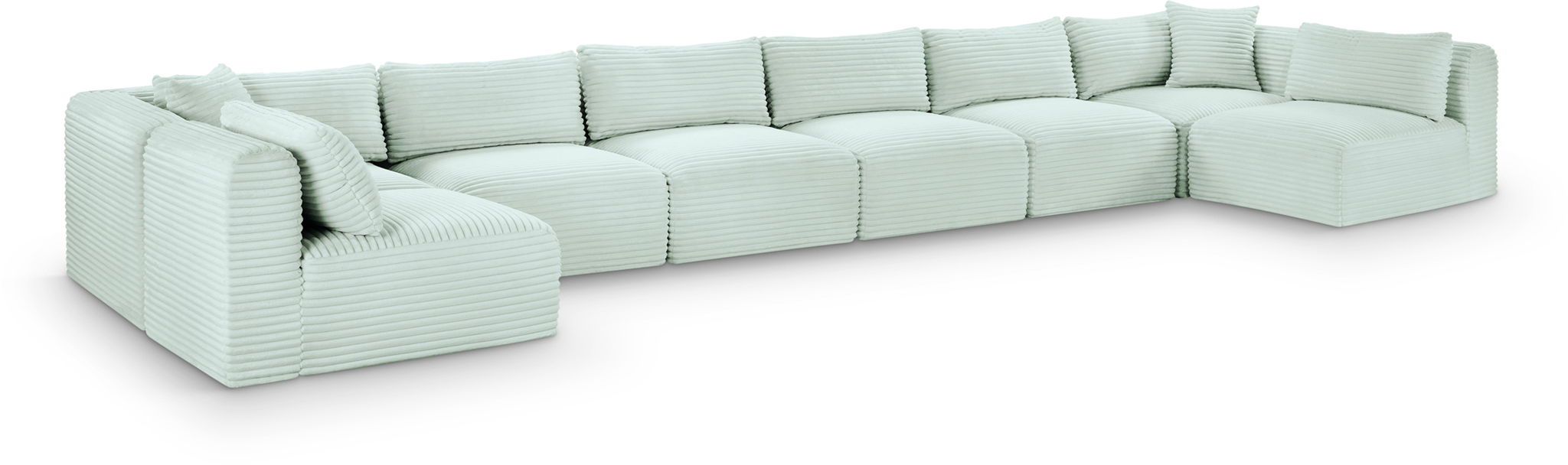 Shaggy - 8 Piece Modular U-Shaped Armless Sectional