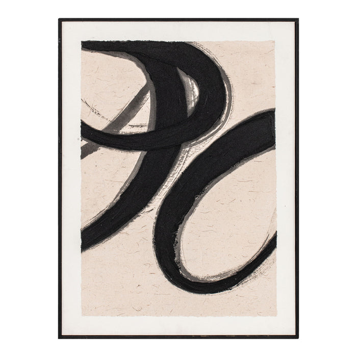 Poet - Framed Painting - Beige