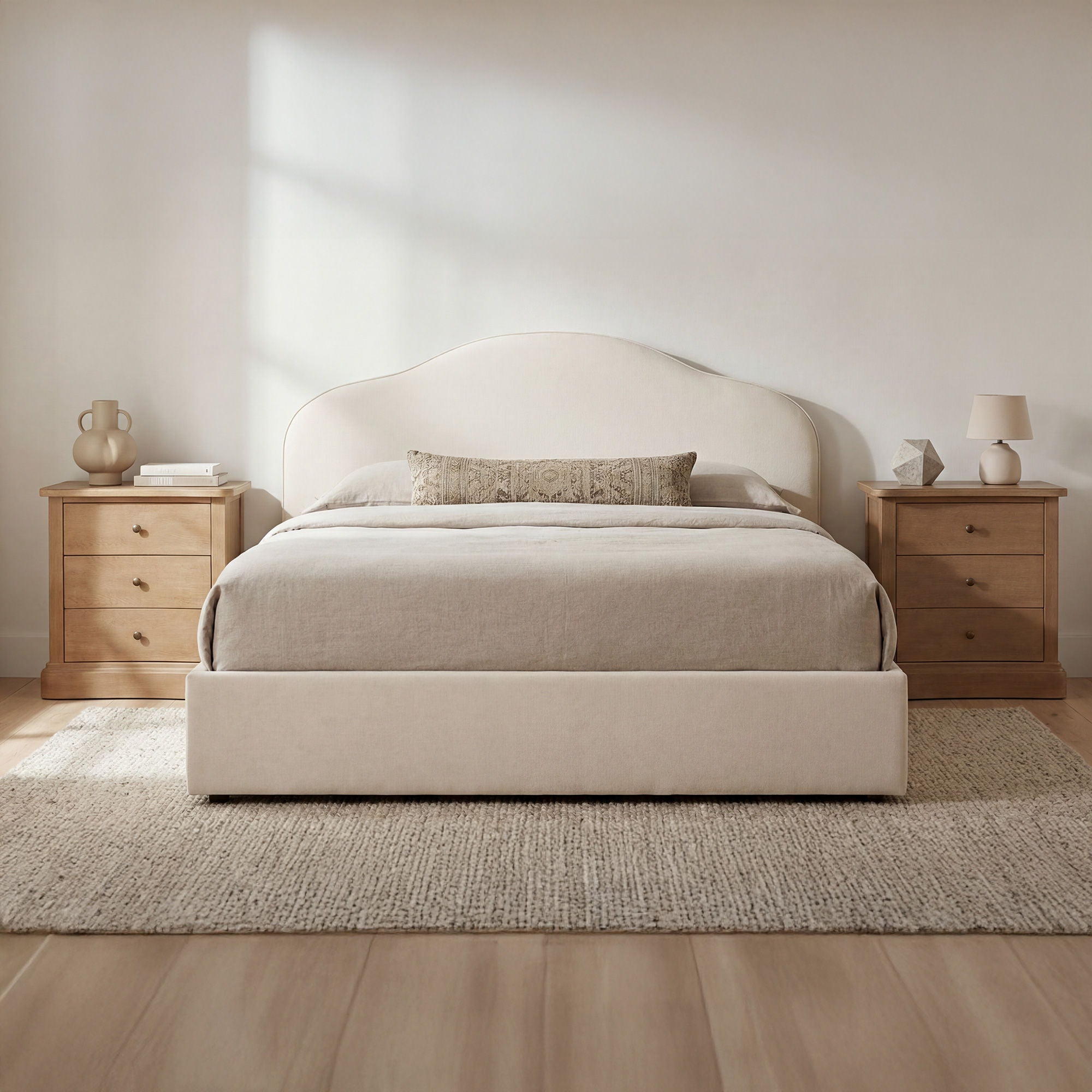 Maggie - Queen Storage Bed - Cream