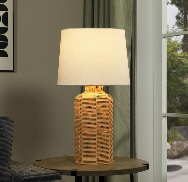 Nairobi - Empire Shade Handwoven Rattan Table Lamp - Natural