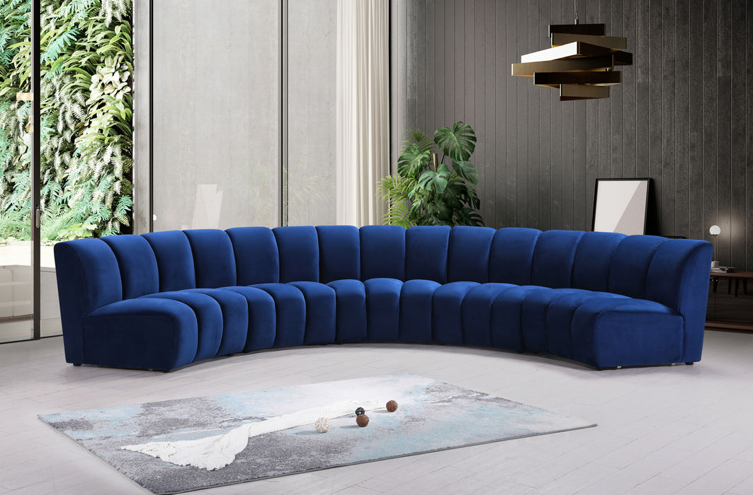 Infinity - 5 Piece Velvet Modular Sectional