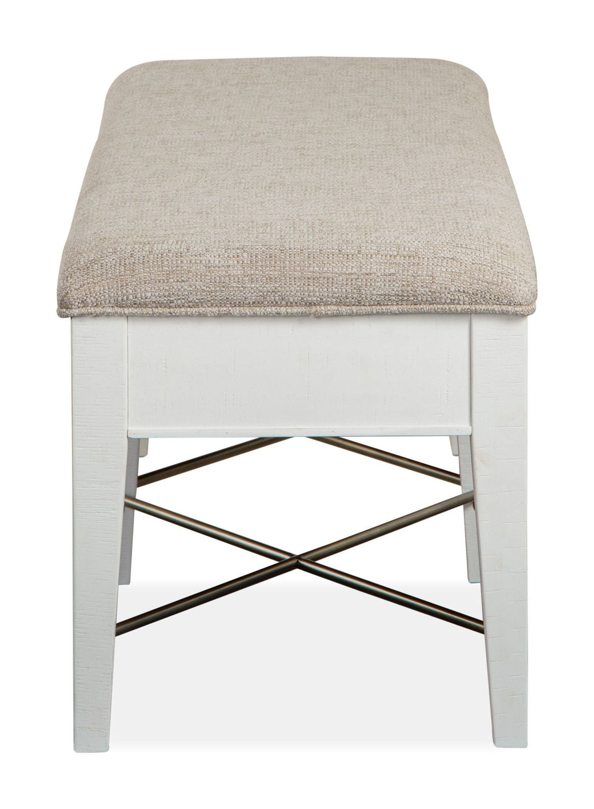 Heron Cove - Bench With Upholstered Seat - Chalk White
