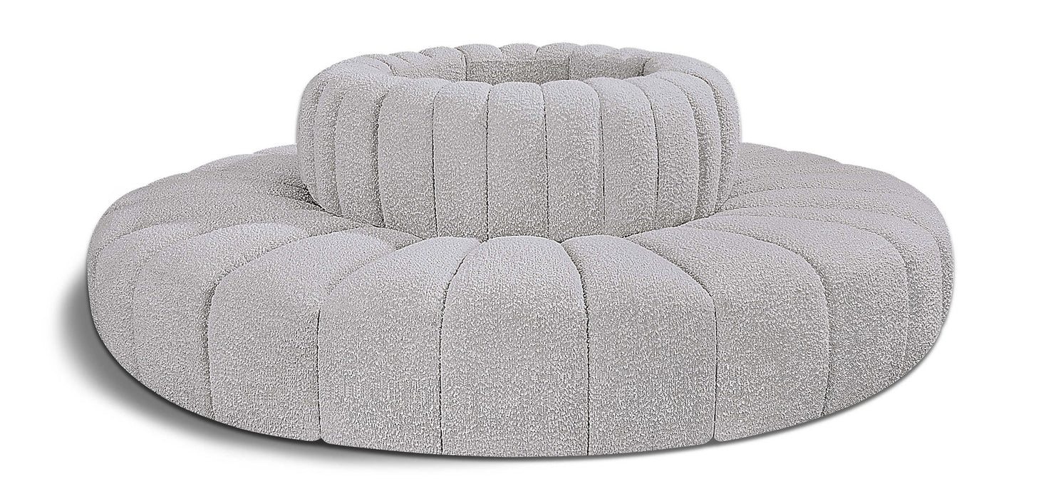 Arc - Boucle Fabric 8 Piece Round Modular Sofa