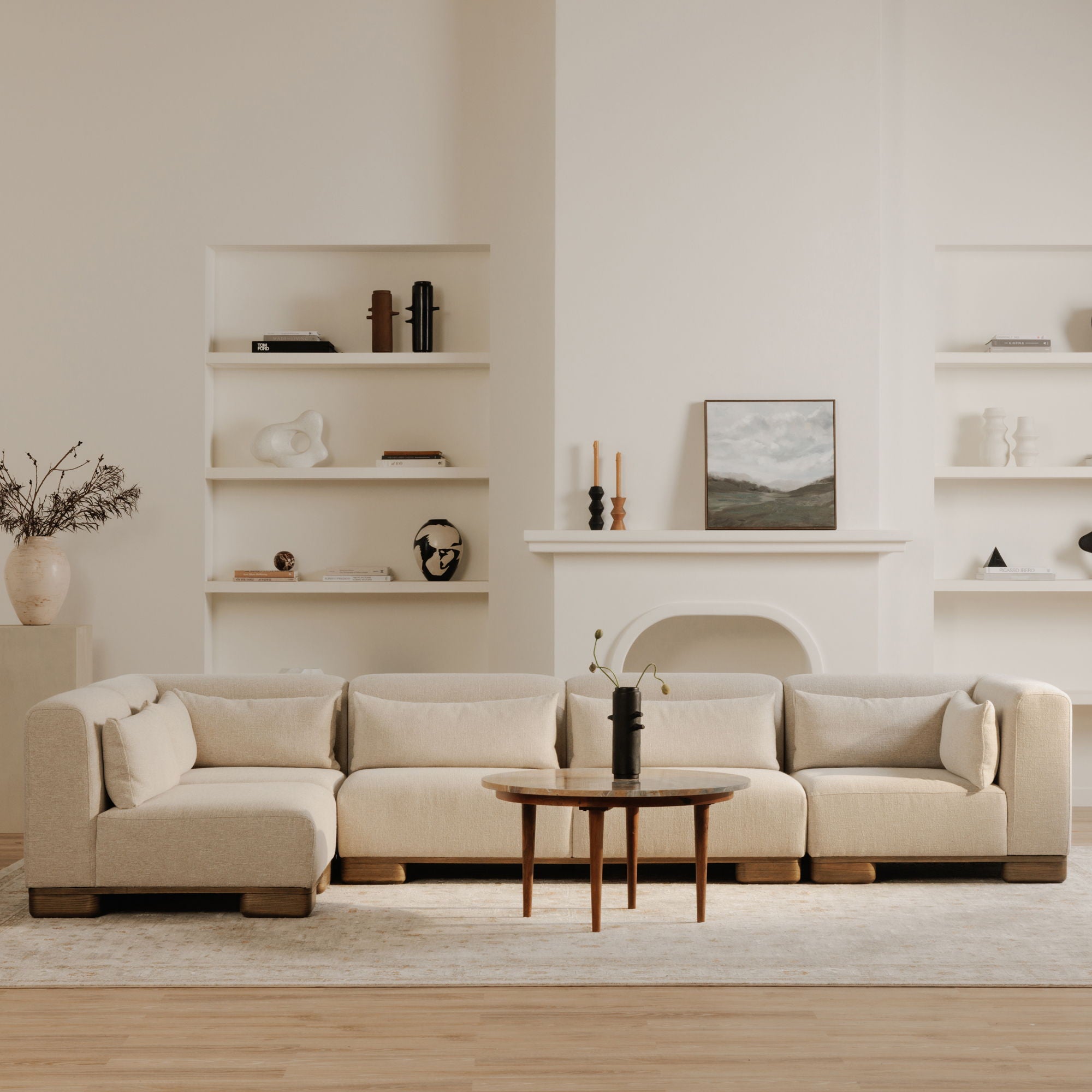June - Lounge Modular Sectional - Oatmeal