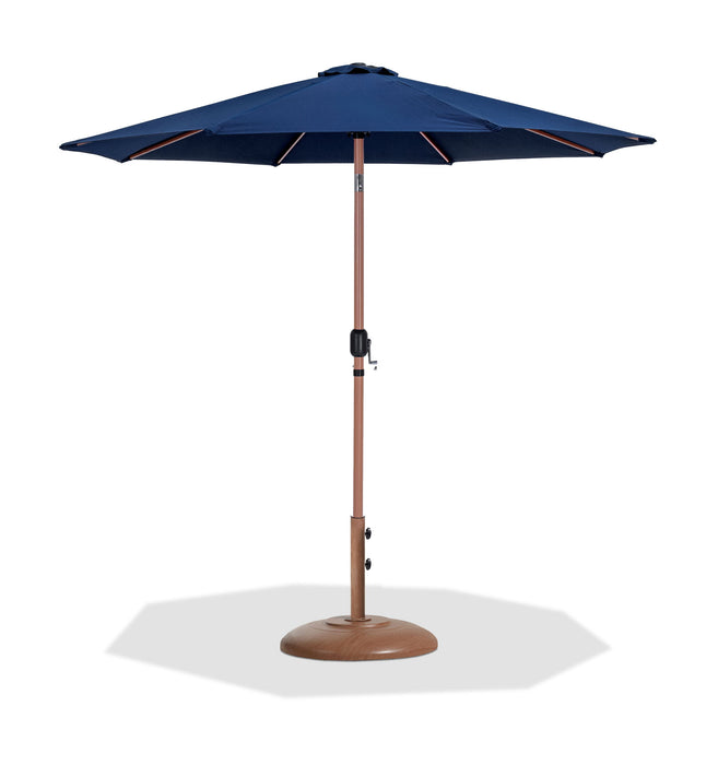 Fiji - Aluminum Patio Umbrella With Round Teak Base