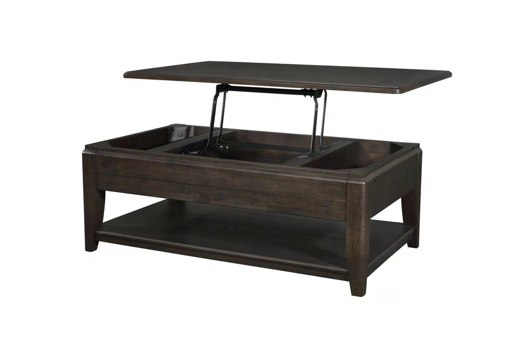 Bellamy Lane - Cocktail Table With Lift Top & Casters - Elm