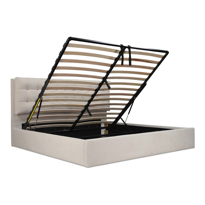 Sebastion - King Storage Bed - Cream