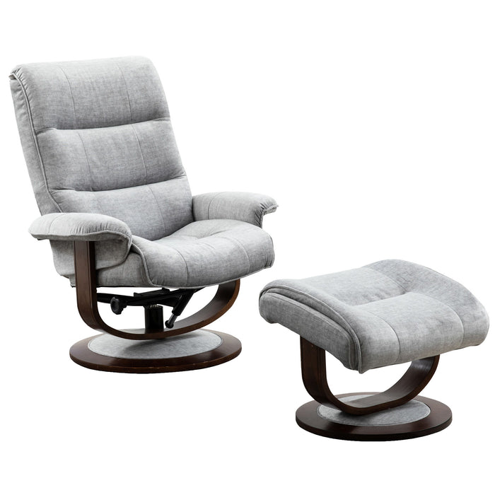 Knight - Manual Reclining Swivel Chair and Ottoman