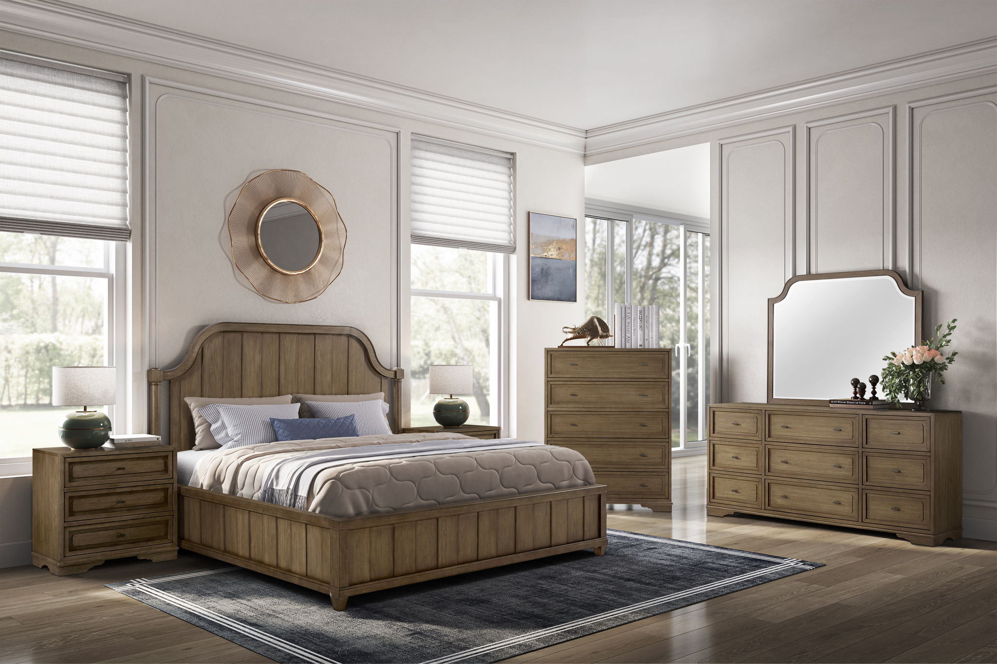 Tarrington - Planked Panel Bed