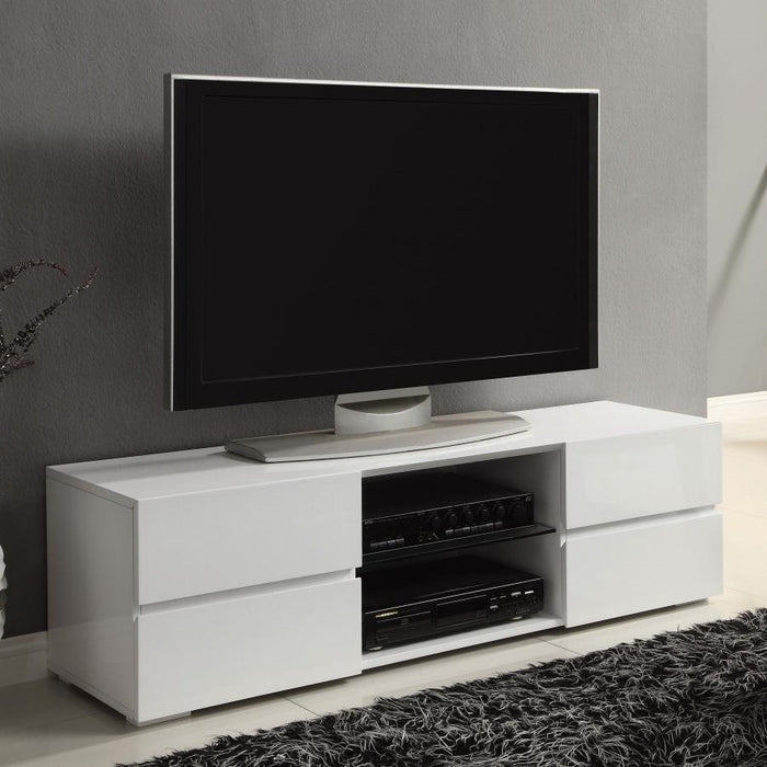 Galvin - 4-Drawer Wood TV Stand - White High Gloss