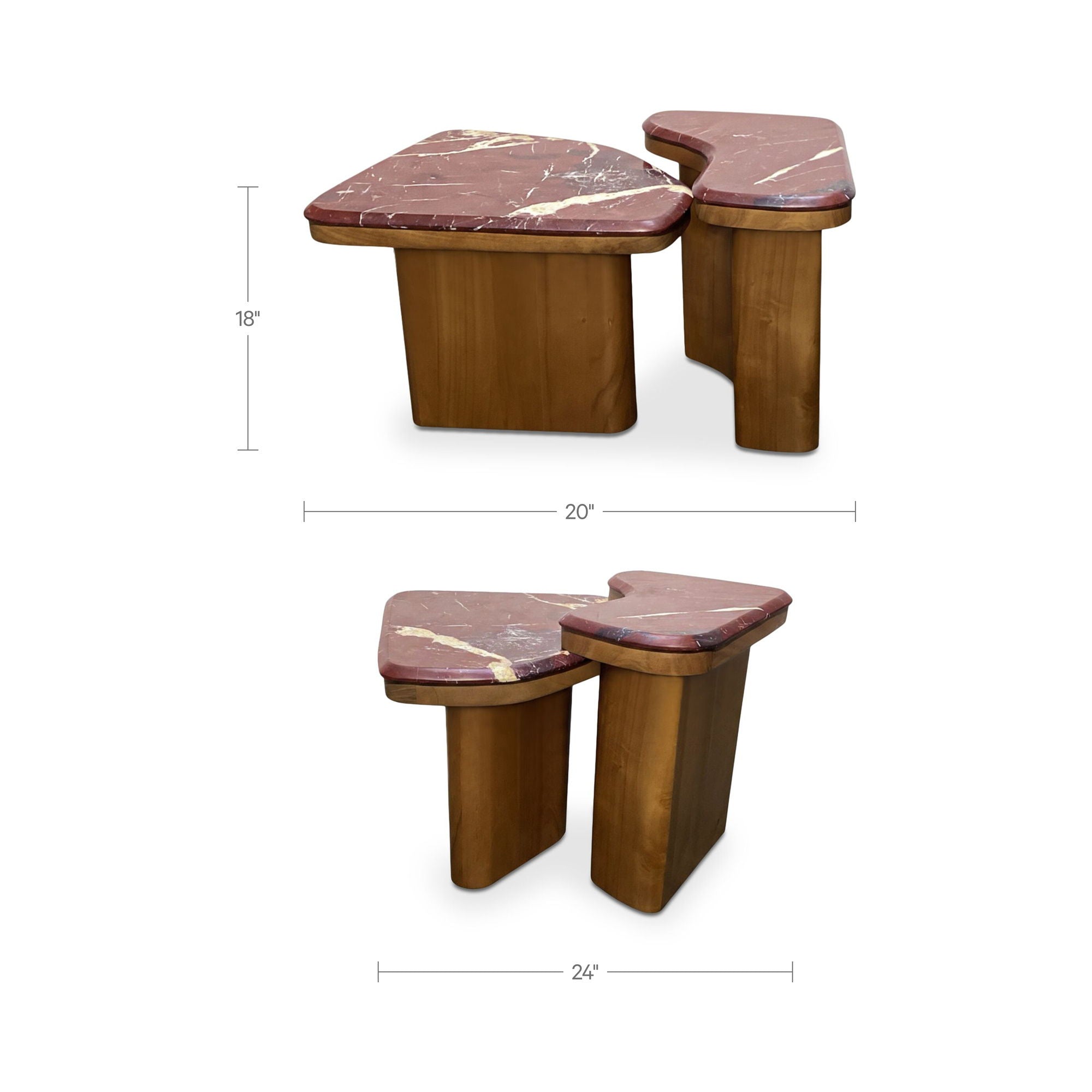 Abi - Nesting Coffee Table - Levante Marble