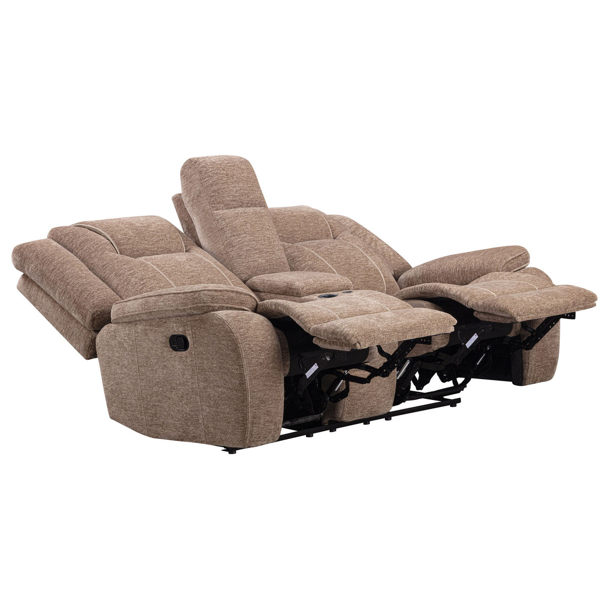 Bruno - Manual Console Loveseat - Plush Tobacco