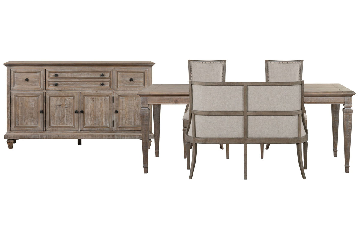 Lancaster - 5 Piece Extendable Rectangular Dining Table Set