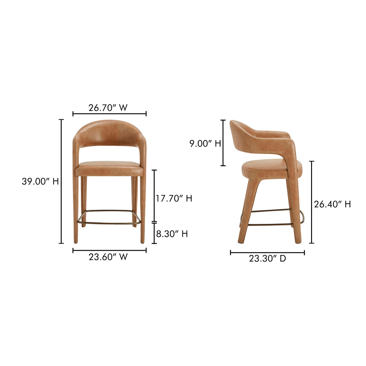 Martens - Counter Stool - Brown