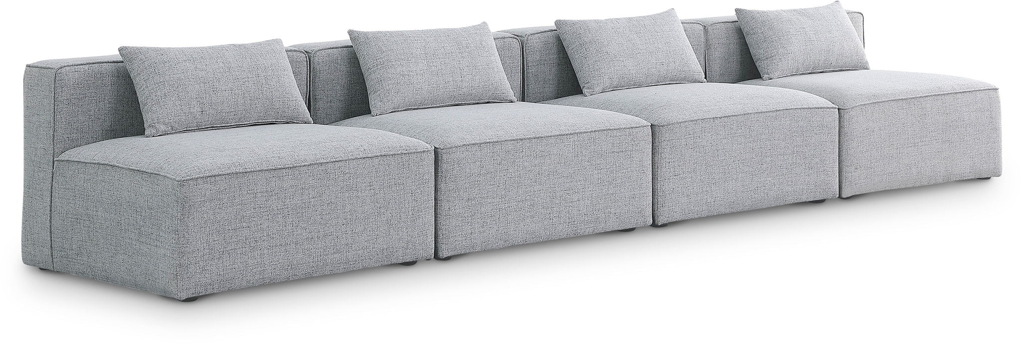 Cube - Linen Modular 4 Seat Armless Sofa