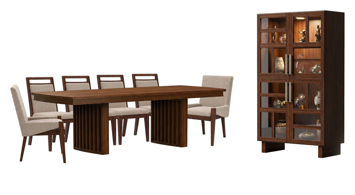 Reena - Extendable Trestle Dining Table Set