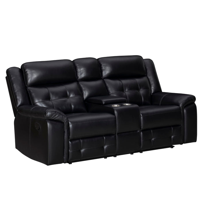 Clayton - Manual Reclining Console Loveseat - Phantom