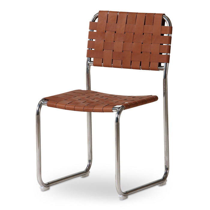 Moma - Stainless Steel Dining Chair (Set of 2) - Brown