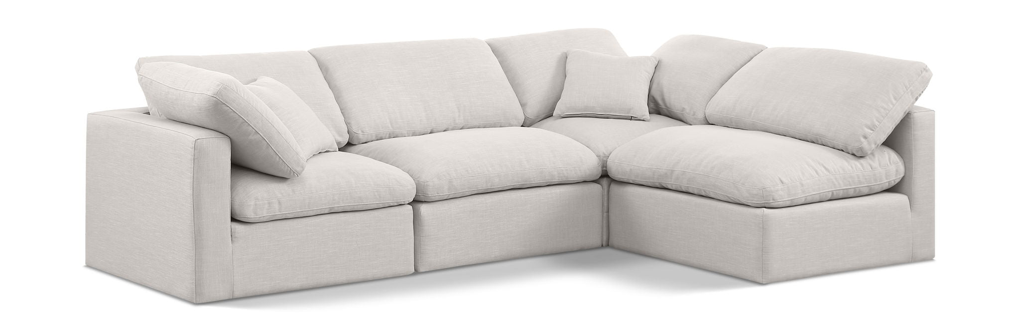 Indulge - Linen 4 Piece Modular Sectional