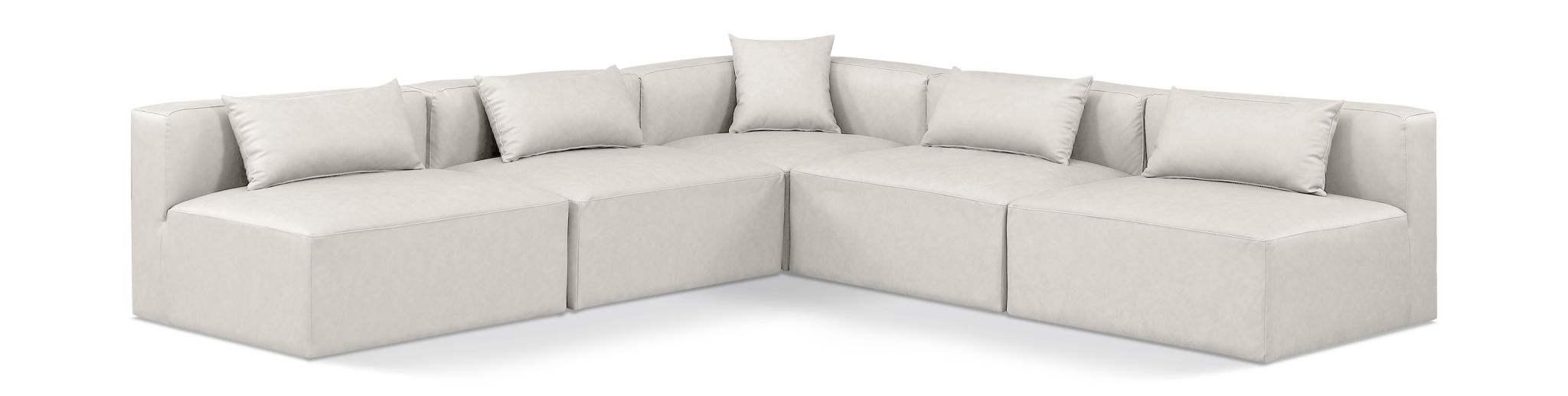 Cube - 5 Piece Modular Corner Armless Sectional