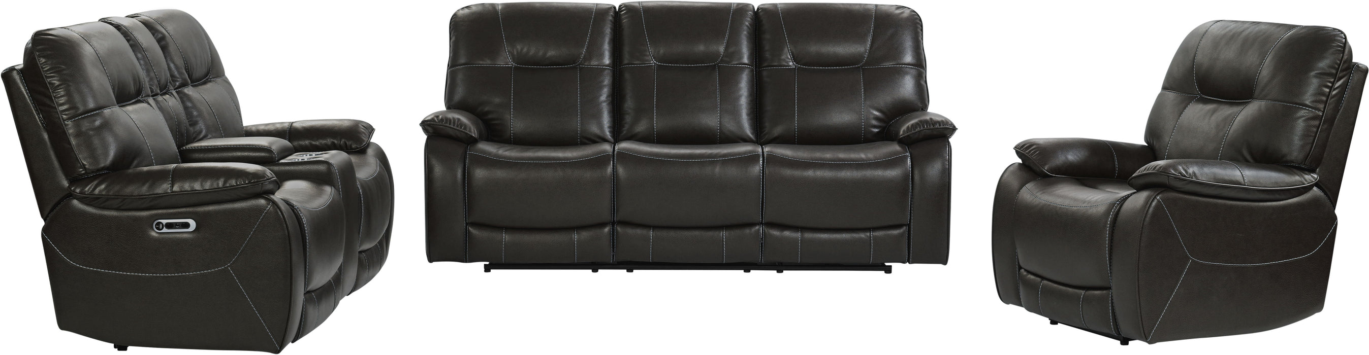 Axel - Power Reclining Sofa Loveseat And Recliner - Ozone