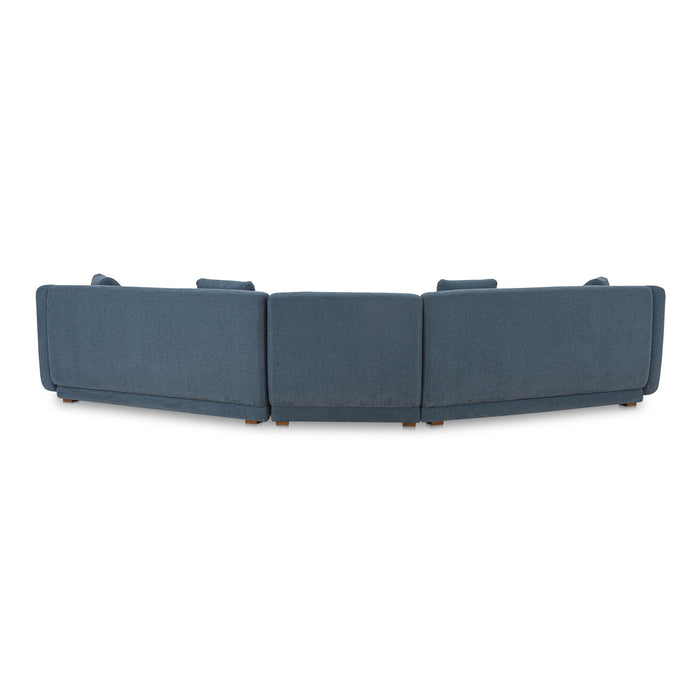 Fraser - 3 Piece Modular Sectional With Slipper - Deep Blue