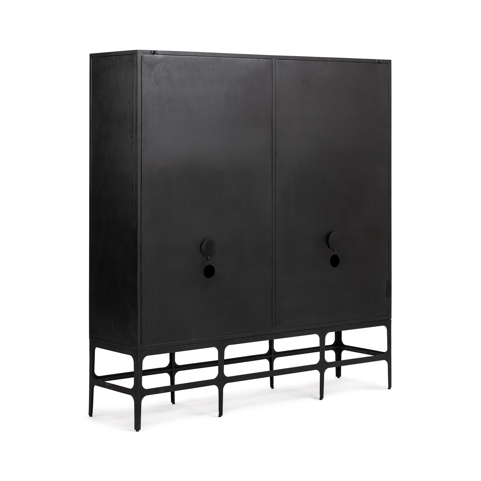 Amilio - Tall Cabinet - Rust Noir
