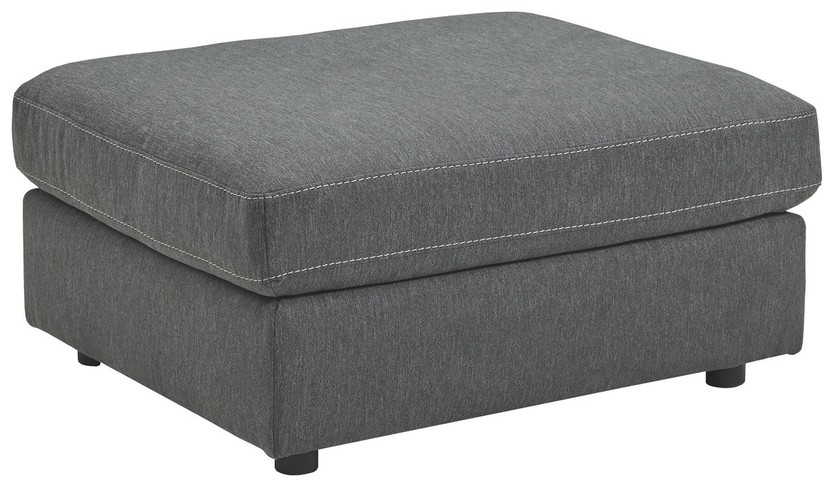 Candela - Oversized Accent Ottoman - Charcoal