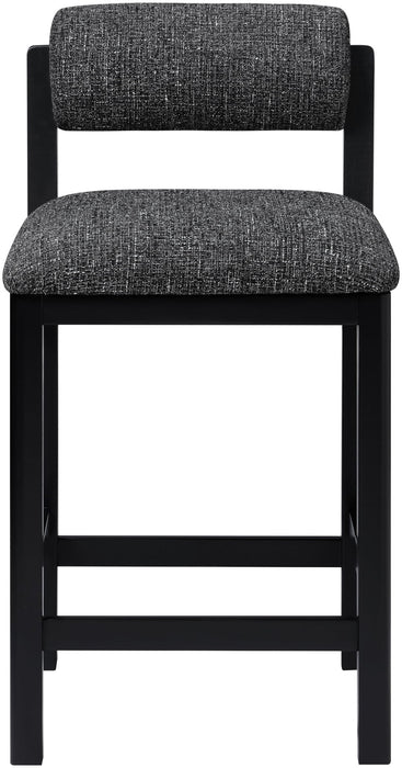 Roundhill - Fabric Counter Stool - Black Frame