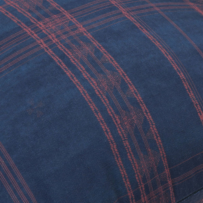 Terranea - Indoor/Outdoor Cannon Pillow - Dark Blue/Red